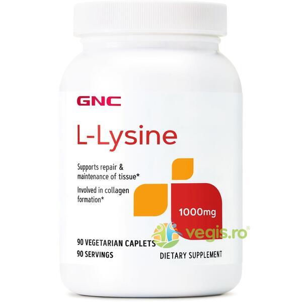 L-Lysine 1000mg 90tb vegetale, GNC, Capsule, Comprimate, 1, Vegis.ro