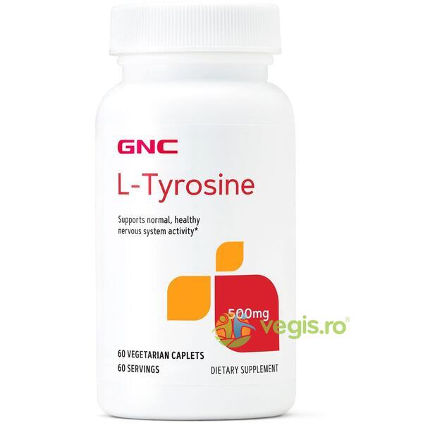 L-Tirozina (L-Tyrosine) 500mg 60tb vegetale, GNC, Capsule, Comprimate, 1, Vegis.ro
