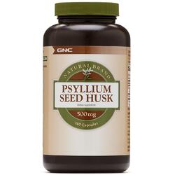 Psyllium Seed Husk (Seminte de Psyllium Decorticate) Natural Brand 500mg 180cps GNC
