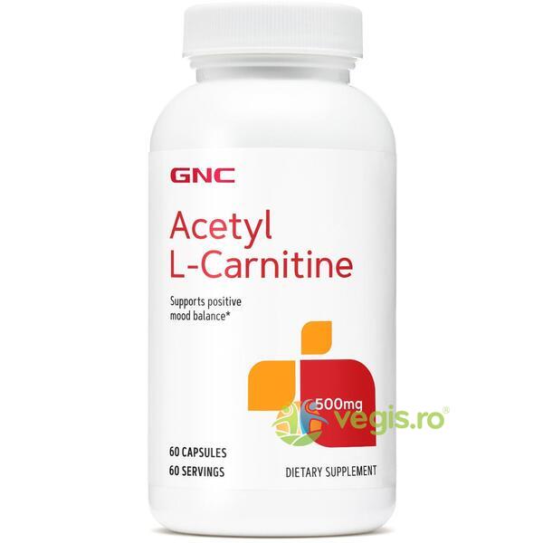 Acetyl L-Carnitine (Acetil L-Carnitina) 500mg 60cps, GNC, Capsule, Comprimate, 1, Vegis.ro