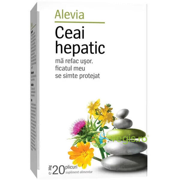 Ceai Medicinal Hepatic 20dz x 1.5g, ALEVIA, Ceaiuri doze, 1, Vegis.ro