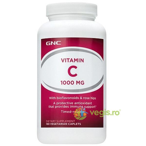 Vitamina C 1000mg 180tb vegetale cu eliberare prelungita, GNC, Vitamina C, 1, Vegis.ro