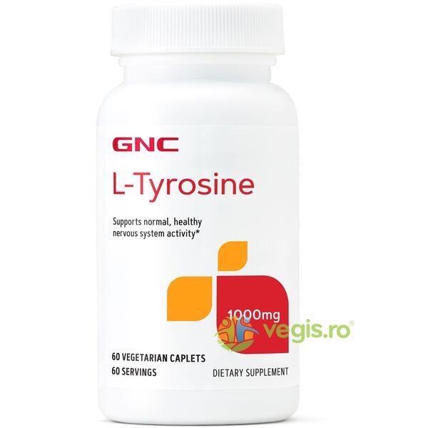 L-Tirozina (L-Tyrosine) 1000mg 60tb vegetale, GNC, Capsule, Comprimate, 1, Vegis.ro