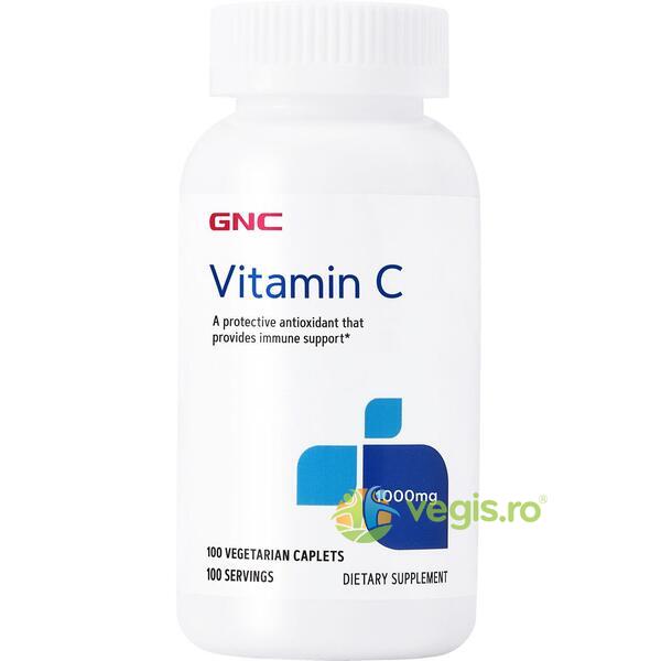 Vitamina C 1000mg cu Macese 100cps vegetale, GNC, Vitamina C, 1, Vegis.ro