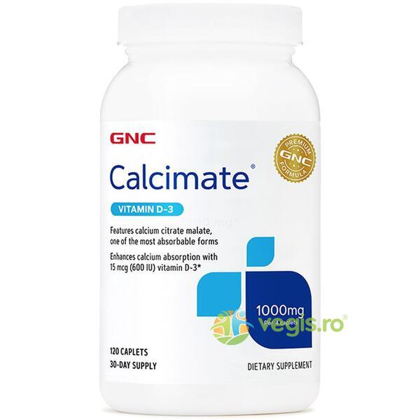 Calcimate (Calciu) 1000mg cu Vitamina D3 120tb, GNC, Vitamine, Minerale & Multivitamine, 2, Vegis.ro
