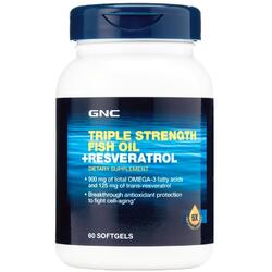 Ulei de Peste + Resveratrol Triple Strength 60cps moi GNC