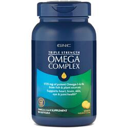 Omega Complex (Acizi Grasi Omega-3-6-9) Triple Strength 90cps moi GNC