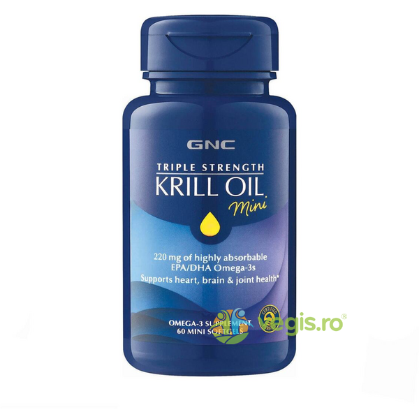 Ulei de Krill Triple Strenght 60cps mini moi, GNC, Capsule, Comprimate, 1, Vegis.ro