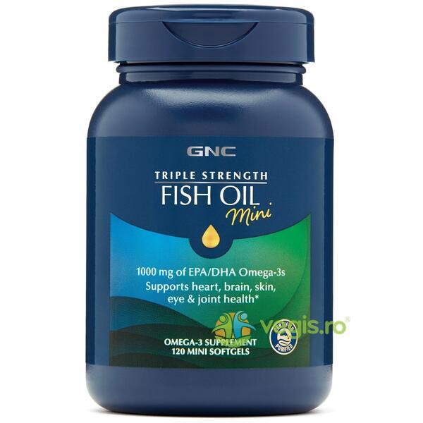 Triple Strength Fish Oil (Ulei de Peste) 120cps mini moi, GNC, Capsule, Comprimate, 1, Vegis.ro