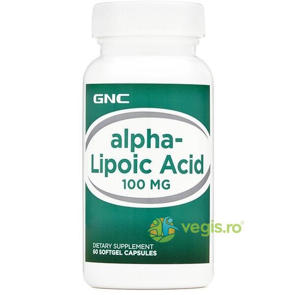 Alpha Lipoic Acid (Acid Alfa Lipoic) 100mg 60cps moi, GNC, Capsule, Comprimate, 1, Vegis.ro