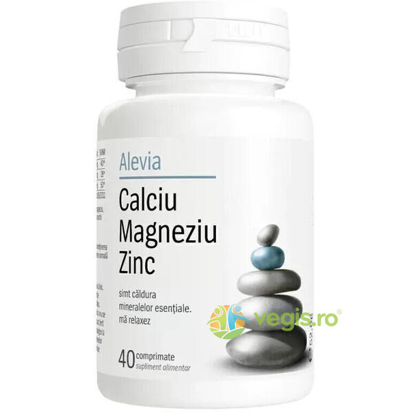 Calciu Magneziu Zinc 40cpr, ALEVIA, Vitamine, Minerale & Multivitamine, 1, Vegis.ro