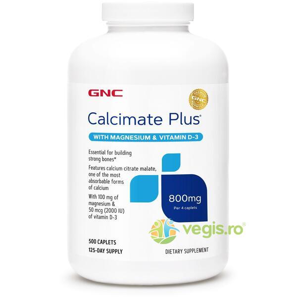 Calcimate Plus (Calciu) 800mg cu Magneziu si Vitamina D3 500tb, GNC, Vitamine, Minerale & Multivitamine, 1, Vegis.ro