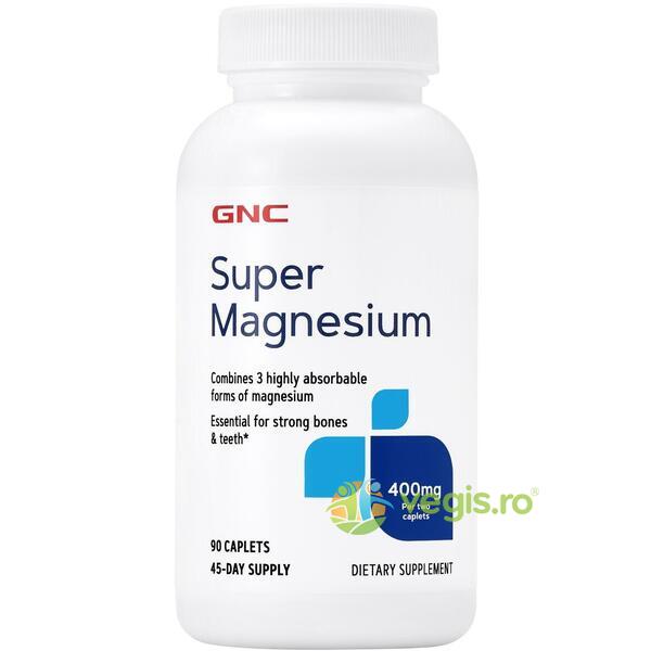 Magneziu (Super Magnesium) 400mg 90tb, GNC, Vitamine, Minerale & Multivitamine, 1, Vegis.ro