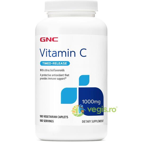 Vitamina C 1000mg cu Bioflavonoide si Pulbere de Macese cu Eliberare Prelungita 180tb, GNC, Vitamine, Minerale & Multivitamine, 1, Vegis.ro
