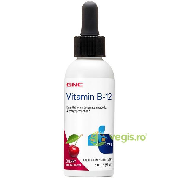 Vitamina B12 Lichida cu Aroma Naturala de Cirese 60ml, GNC, Vitamina B12, 1, Vegis.ro