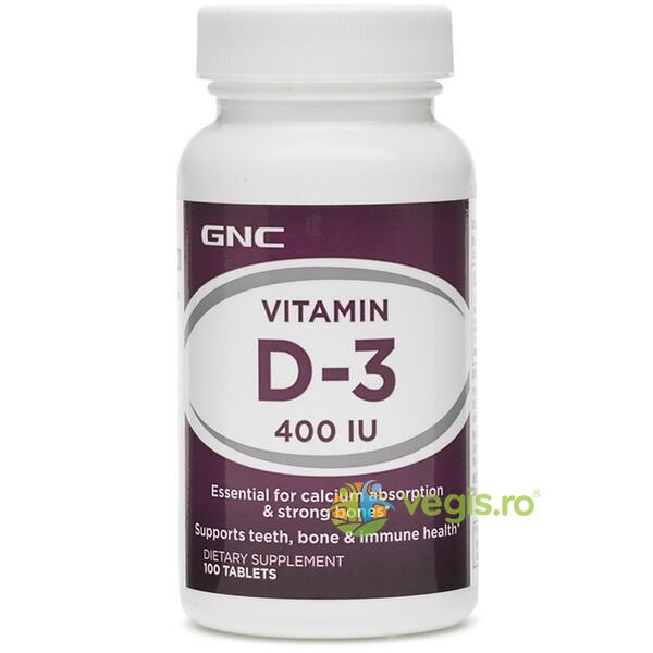 Vitamina D3 (Colecalciferol) 400ui 100tb, GNC, Vitamine, Minerale & Multivitamine, 1, Vegis.ro