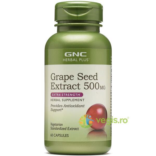 Extract din Seminte de Struguri (Grape Seed Extract) Herbal Plus 500mg 60cps, GNC, Capsule, Comprimate, 1, Vegis.ro