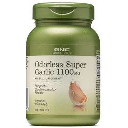 Extract de Usturoi Fara Miros (Odorless Super Garlic) Herbal Plus 1100mg 100tb GNC