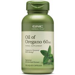 Ulei de Oregano Extract Standardizat (Oil Of Oregano) Herbal Plus 60mg 100cps lichide GNC