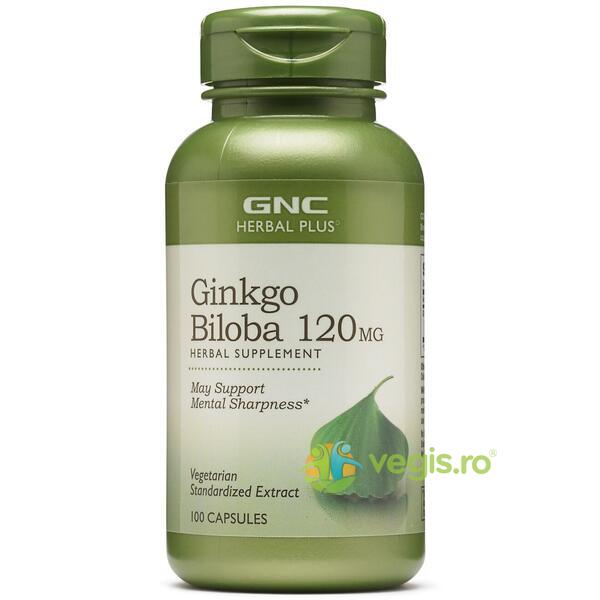 Ginkgo Biloba Herbal Plus 120mg 100cps, GNC, Capsule, Comprimate, 1, Vegis.ro