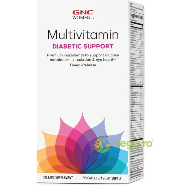 Complex de Multivitamine Suport Diabetic pentru Femei 90tb cu eliberare prelungita, GNC, Vitamine, Minerale & Multivitamine, 1, Vegis.ro