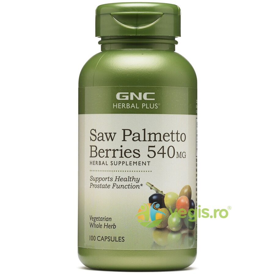 Saw Palmetto Berries (Fructe de Palmier Pitic) Herbal Plus 540mg 100cps