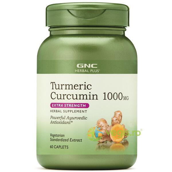 Turmeric Curcumin Herbal Plus 1000mg 60tb vegetale, GNC, Capsule, Comprimate, 1, Vegis.ro