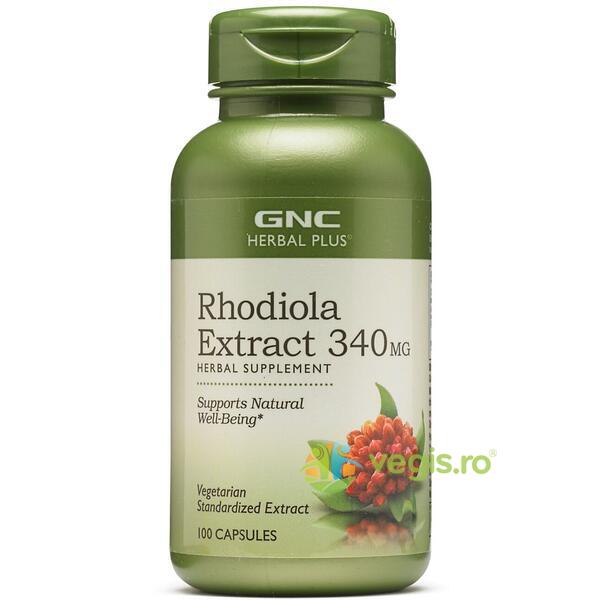Rhodiola (Extract de Rodiola) Herbal Plus 340mg 100cps, GNC, Capsule, Comprimate, 1, Vegis.ro