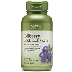 Bilberry Extract 60mg (Extract Standardizat din Afine) Herbal Plus 100cps GNC