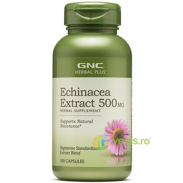 Echinacea Extract Herbal Plus 500mg 100cps, GNC, Capsule, Comprimate, 1, Vegis.ro