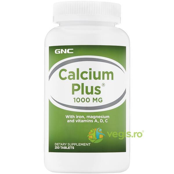 Calcium Plus (Calciu) 1000mg 250tb, GNC, Capsule, Comprimate, 1, Vegis.ro