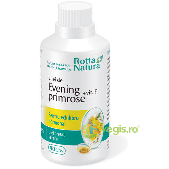 Evening Primrose (Luminita noptii)+ Vitamina E 90cps, ROTTA NATURA, Remedii Capsule, Comprimate, 1, Vegis.ro