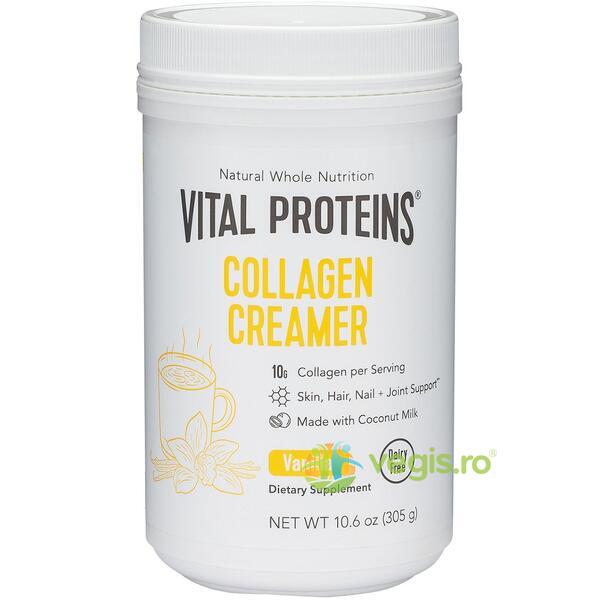 Collagen Creamer (Pudra) cu Aroma de Vanilie Vital Proteins 305g, GNC, Pulberi & Pudre, 1, Vegis.ro
