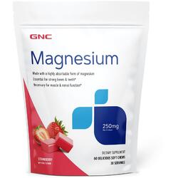 Magneziu (Caramele cu Aroma Naturala de Capsuni) 250mg 60buc GNC