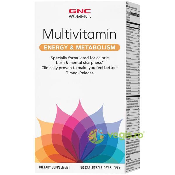 Complex de Multivitamine Energie si Metabolism pentru Femei 90tb cu eliberare prelungita, GNC, Vitamine, Minerale & Multivitamine, 1, Vegis.ro