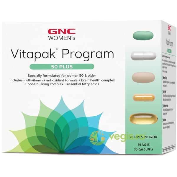 Complex de Multivitamine pentru Femei 50 Plus Vitapak 30buc, GNC, Vitamine, Minerale & Multivitamine, 1, Vegis.ro