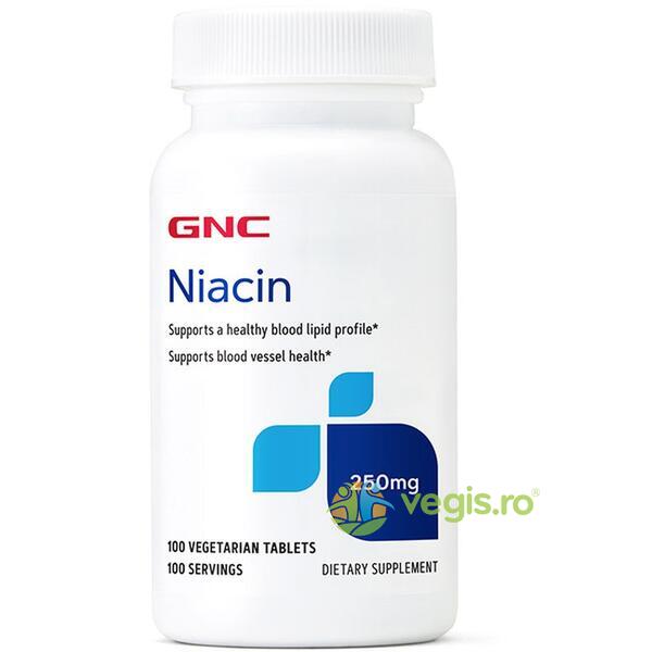 Niacina (Vitamina B3) 250mg 100tb, GNC, Vitamine, Minerale & Multivitamine, 1, Vegis.ro