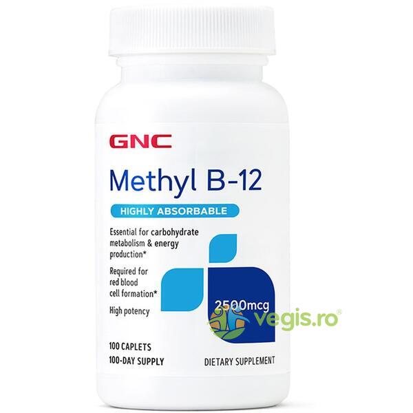 Methyl B-12 (Vitamina B-12 Metilcobalamina) 2500mcg 100tb, GNC, Vitamina B12, 1, Vegis.ro