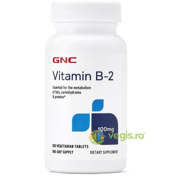 Vitamina B-2 100mg 100tb vegetale, GNC, Vitamine, Minerale & Multivitamine, 1, Vegis.ro
