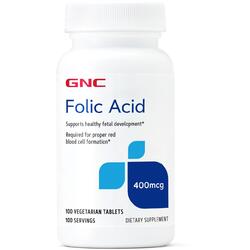 Acid Folic 400mcg 100tb vegetale GNC