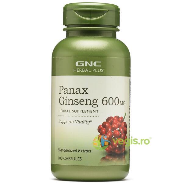 Panax Ginseng (Extract Standardizat de Ginseng) Herbal Plus 600mg 100cps, GNC, Capsule, Comprimate, 1, Vegis.ro