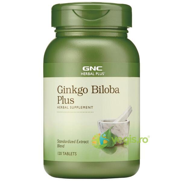 Ginkgo Biloba Plus Herbal Plus 120tb, GNC, Capsule, Comprimate, 1, Vegis.ro