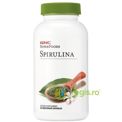 Spirulina 500mg Super Foods 90cps, GNC, Capsule, Comprimate, 1, Vegis.ro