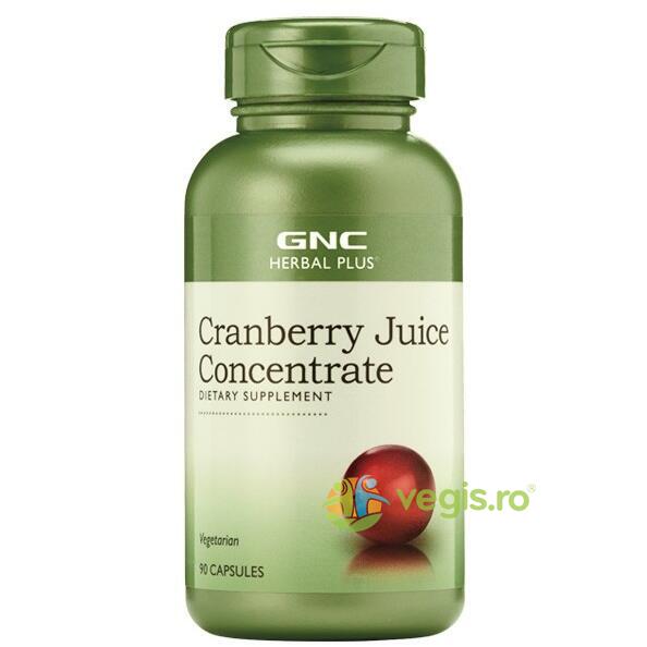 Concentrat din Suc de Merisor (Cranberry Juice Concentrate) Herbal Plus 90cps, GNC, Capsule, Comprimate, 1, Vegis.ro