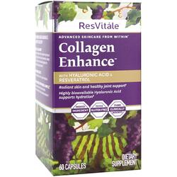 Collagen Enhance (Colagen BioCell 1000mg cu Acid Hialuronic) ResVitale 60cps vegetale GNC