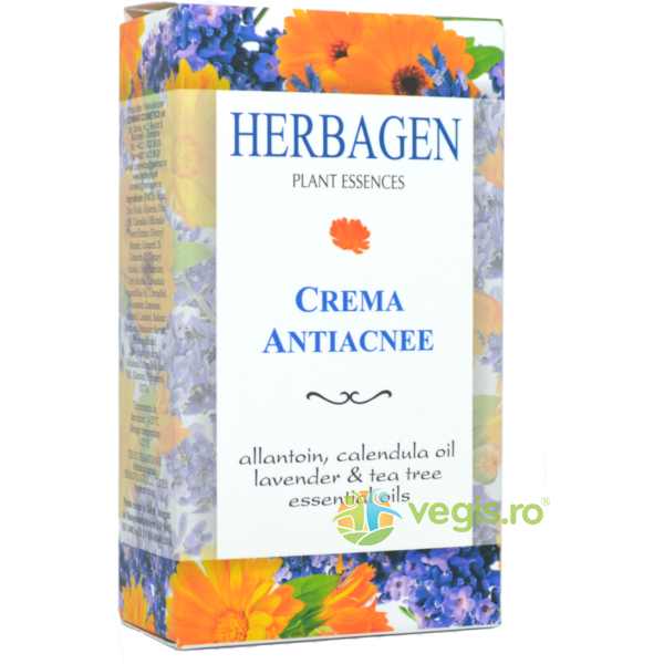 Crema Antiacnee Bio 50g, HERBAGEN, Tratamente Acnee, 1, Vegis.ro