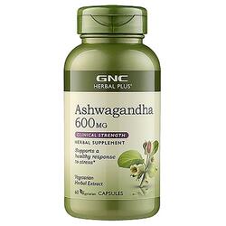 Ashwagandha Herbal Plus 600mg 60cps vegetale GNC