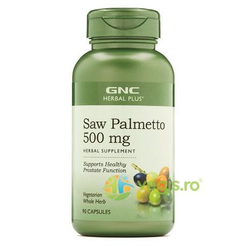 Extract din Palmier Pitic Herbal Plus 500mg 90cps vegetale, GNC, Capsule, Comprimate, 1, Vegis.ro