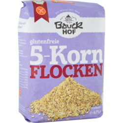 Fulgi din 5 Cereale Fara Gluten Ecologici/Bio 475g BAUCKHOF