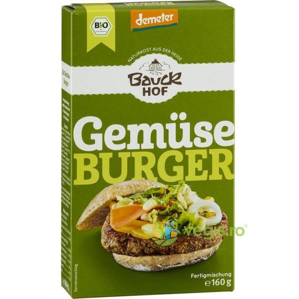 Mix pentru Burger Vegetal Demeter Ecologic/Bio 160g, BAUCKHOF, Faina, Tarate, Grau, 1, Vegis.ro